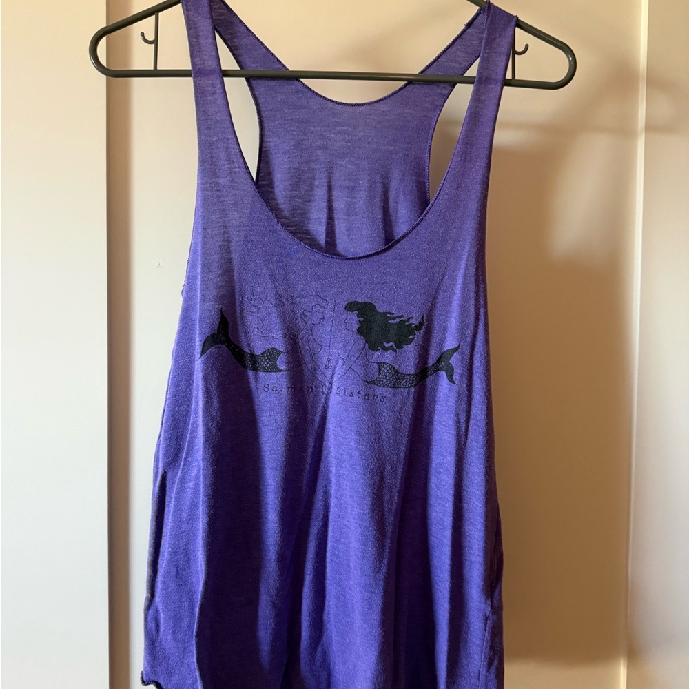 Purple Graphic Tank Top